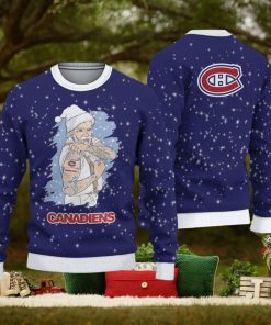 Montreal Canadiens Christmas Santa Claus Tattoo Ugly Sweater For Men Women