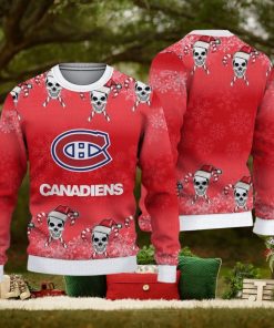 Montreal Canadiens Christmas Skull AOP Carols Ugly Sweater
