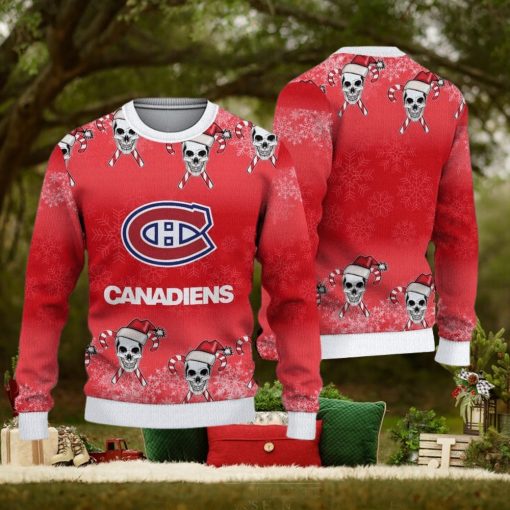 Montreal Canadiens Christmas Skull AOP Carols Ugly Sweater