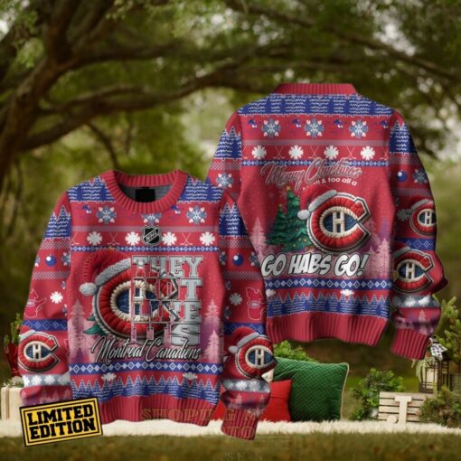 Montreal Canadiens Go Habs Go Ugly Christmas Sweater