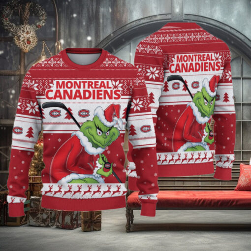 Montreal Canadiens Grinch Christmas Ugly Sweater