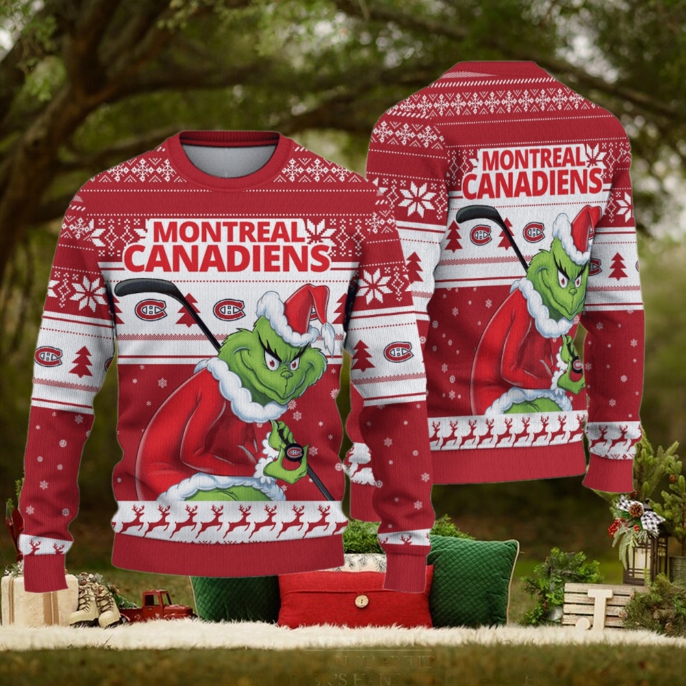 Montreal Canadiens Grinch Christmas Ugly Sweater Montreal Canadiens Grinch Christmas Ugly Sweater