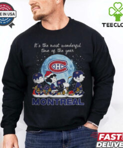Montreal Canadiens It The Most Wonderful Time Of The Year Peanut Characters Christmas Shirt