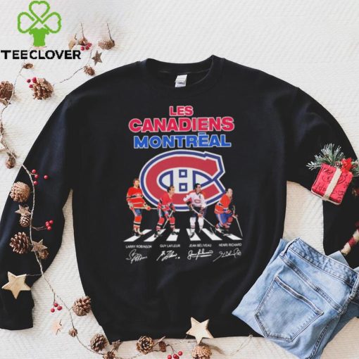 Montreal Canadiens Larry Robinson Guy Lafleur Jean Beliveau And Henri Richard Abbey Road Signatures Shirt