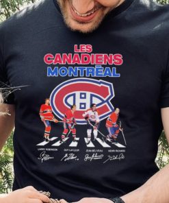 Montreal Canadiens Larry Robinson Guy Lafleur Jean Beliveau And Henri Richard Abbey Road Signatures Shirt