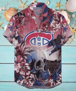 Montreal Canadiens NHL Hawaiian Shirt Tropical Skull Design For Men Women