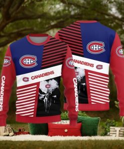 Montreal Canadiens Skull Pattern Knitted Sweater For Christmas
