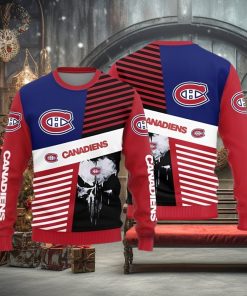 Montreal Canadiens Skull Pattern Knitted Sweater For Christmas
