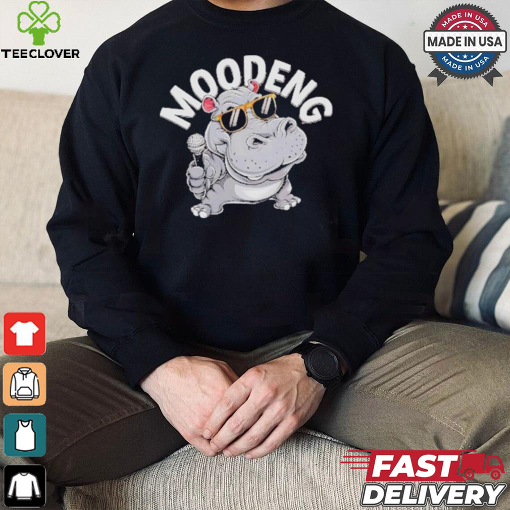 Moo Deng Cool Hippo Singing Sunglasses Fun Design T Shirt Moo Deng Cool Hippo Singing Sunglasses Fun Design T Shirt