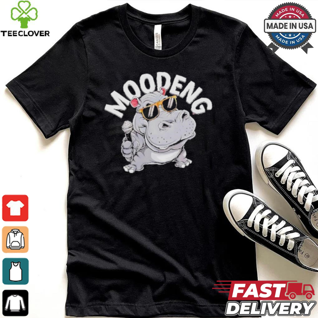 Moo Deng Cool Hippo Singing Sunglasses Fun Design T Shirt Moo Deng Cool Hippo Singing Sunglasses Fun Design T Shirt