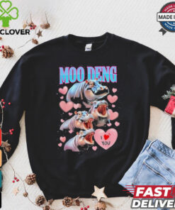 Moo Deng I Love You Funny T Shirt