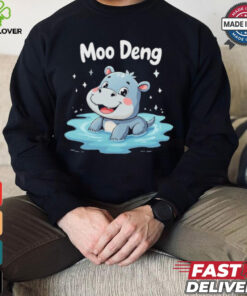 Moo Deng the Cute Baby Hippo Adorable Cartoon Hippo Animal for Kids T Shirt