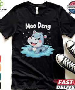 Moo Deng the Cute Baby Hippo Adorable Cartoon Hippo Animal for Kids T Shirt