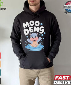 Moo Deng the Cute Baby Hippo Splashing Funny Animal Cartoon for Hippo Lovers T Shirt