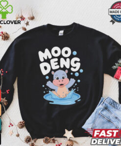 Moo Deng the Cute Baby Hippo Splashing Funny Animal Cartoon for Hippo Lovers T Shirt