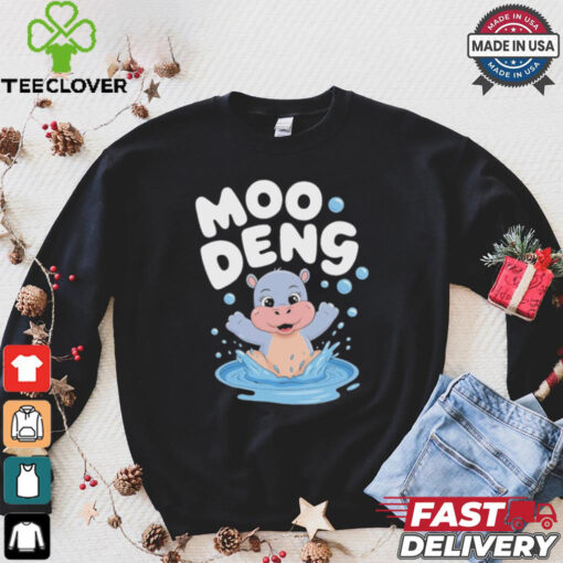 Moo Deng the Cute Baby Hippo Splashing Funny Animal Cartoon for Hippo Lovers T Shirt