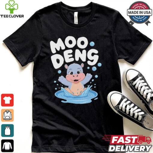 Moo Deng the Cute Baby Hippo Splashing Funny Animal Cartoon for Hippo Lovers T Shirt