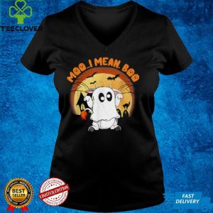 Moo I Mean Boo Ghost Cow Pumpkin Moon Halloween shirt