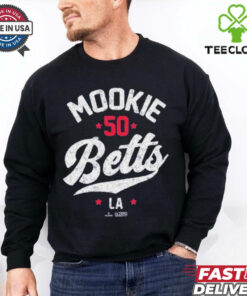 Mookie Betts #50 Los Angeles Dodgers T shirts