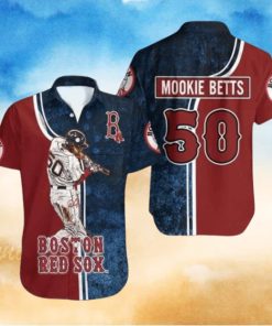 Mookie Betts Boston Red Sox Star Player Series Hawaiian Shirt