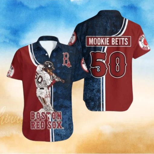 Mookie Betts Boston Red Sox Star Player Series Hawaiian Shirt