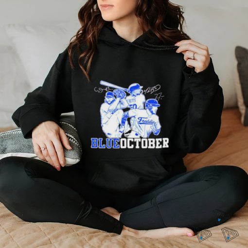Mookie Betts Freddie Freeman Clayton Kershaw Blue October Shirt