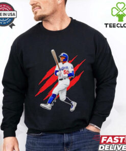 Mookie Betts Los Angeles Dodgers 2024 World Series Champions scratches shirt