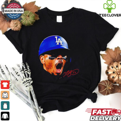 Mookie Betts Los Angeles Dodgers big head signature hoodie, sweater, longsleeve, shirt v-neck, t-shirt