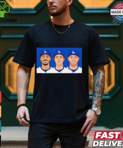 Mookie Betts Shohei Ohtani Freddie Freeman in LA Dodgers Big 3 shirt