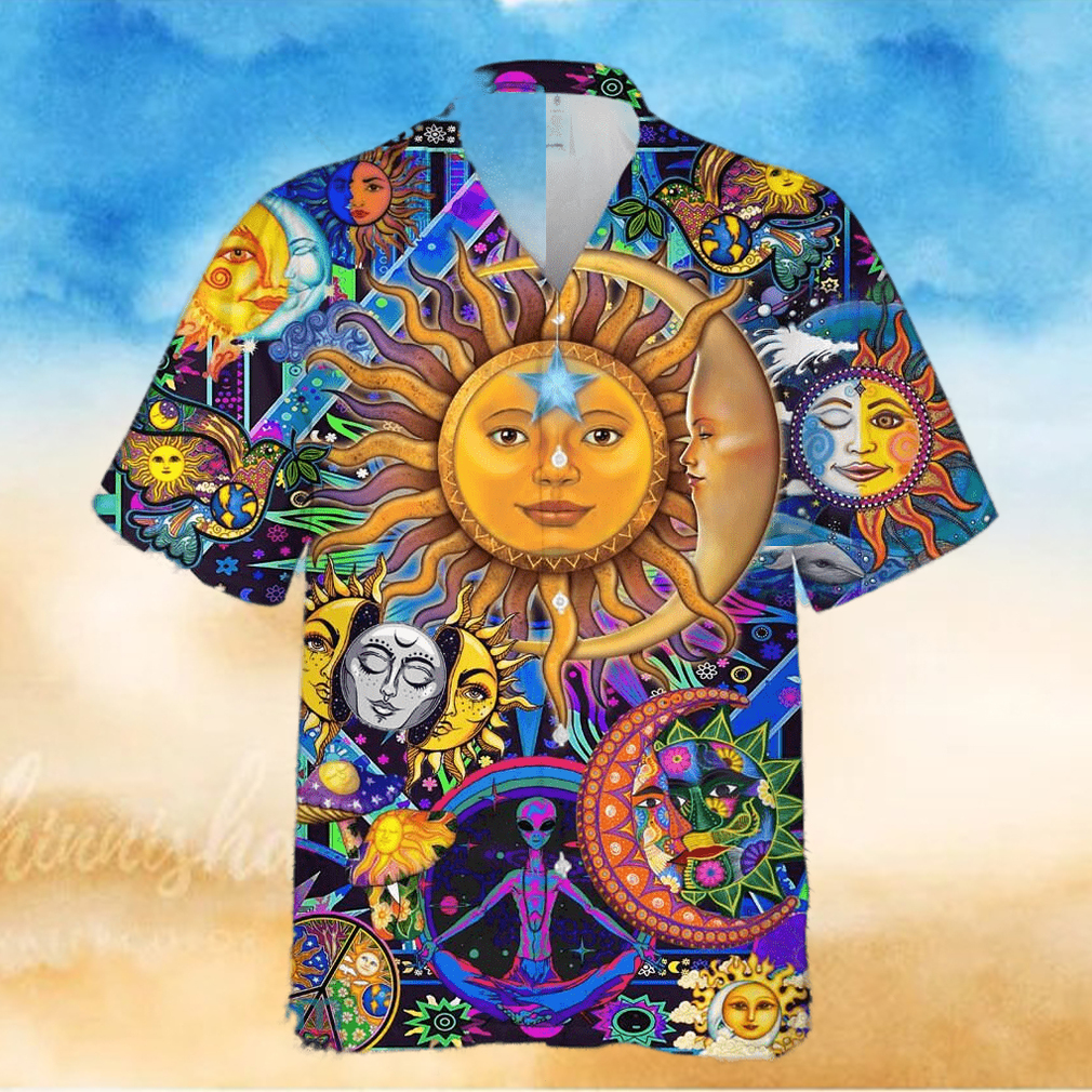 Moon Embracing The Sun Hippie Unisex 3D Full Printed Hawaiian Shirt Gift For Men And Women Moon Embracing The Sun Hippie Unisex 3D Full Printed Hawaiian Shirt Gift For Men And Women