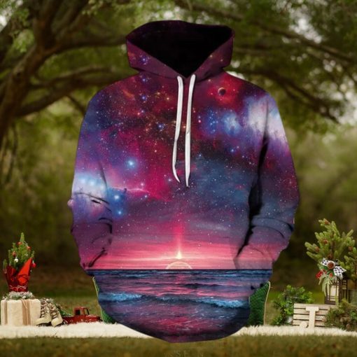 Moon Sky Galaxy 3d All Over Print Hoodie