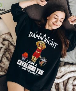 Moondog mascot damn right I am a Cavaliers fan win or lose hoodie, sweater, longsleeve, shirt v-neck, t-shirt