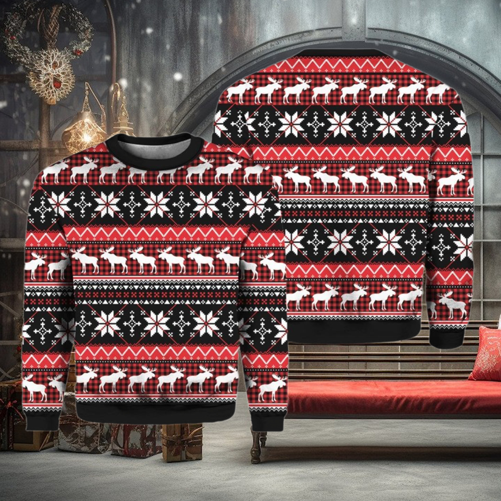Moose Christmas Party Ugly Christmas Sweater Moose Christmas Party Ugly Christmas Sweater