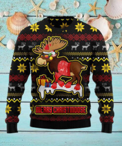 Moose Merry Christmoose Ugly Christmas Sweater