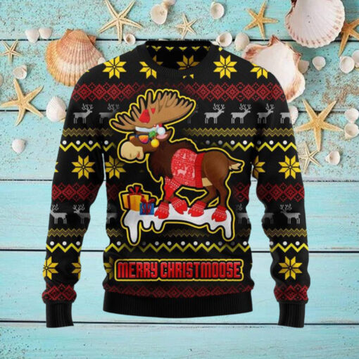Moose Merry Christmoose Ugly Christmas Sweater