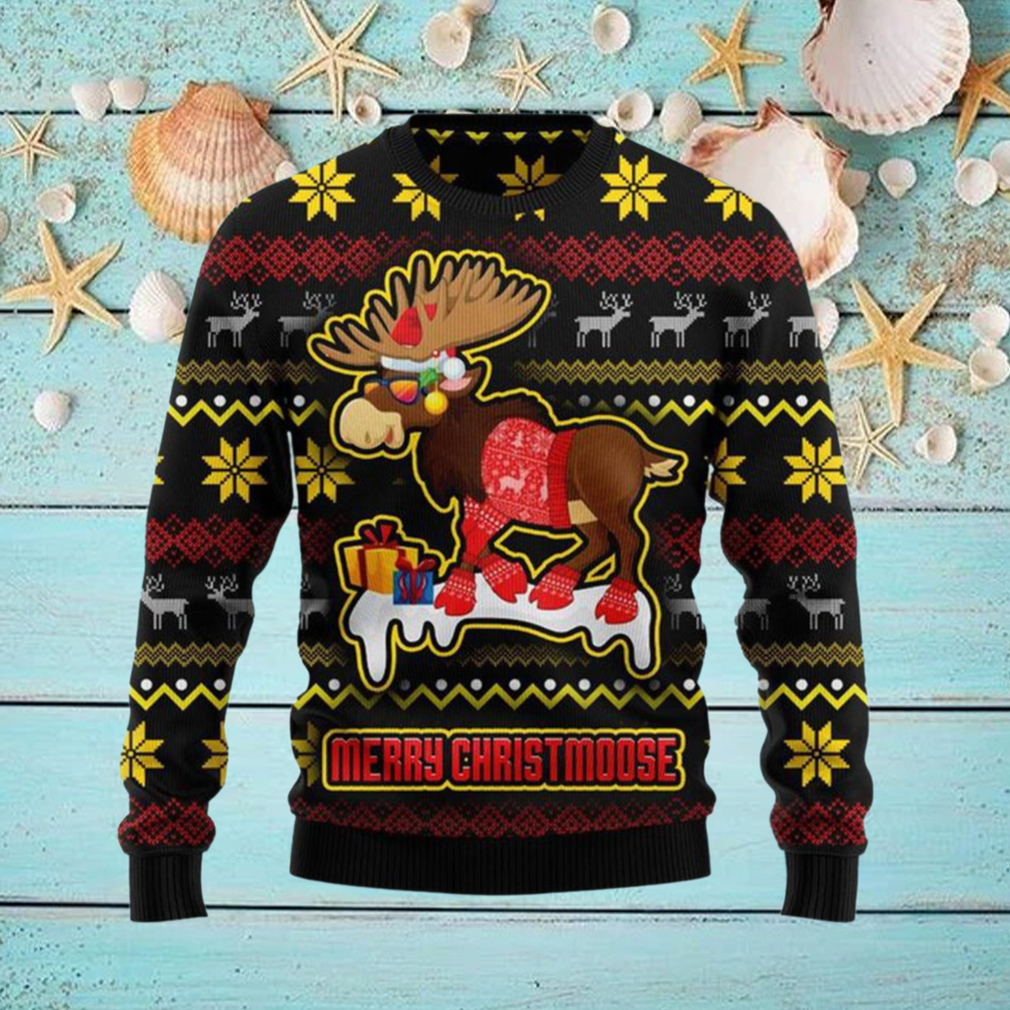 Moose Merry Christmoose Ugly Christmas Sweater Moose Merry Christmoose Ugly Christmas Sweater