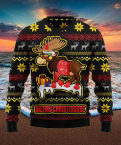Moose Merry Christmoose Ugly Christmas Sweater
