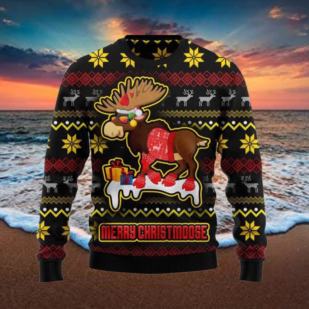 Moose Merry Christmoose Ugly Christmas Sweater Moose Merry Christmoose Ugly Christmas Sweater
