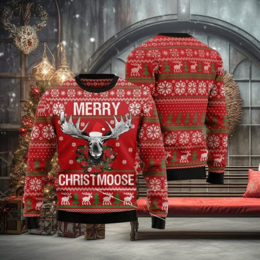 Moose Ugly Christmas Sweater For Men & Women