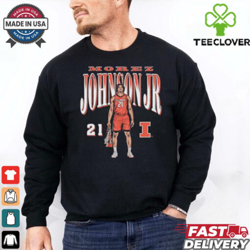 Morez Johnson Jr. No. 21 Illinois Fighting Illini Basketball shirt