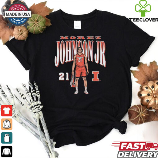 Morez Johnson Jr. No. 21 Illinois Fighting Illini Basketball shirt