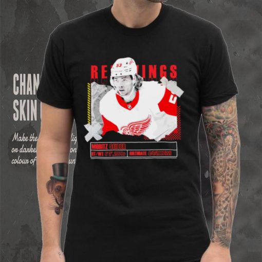 Moritz Seider number 53 Detroit Red Wings ice hockey player pose paper gift hoodie, sweater, longsleeve, shirt v-neck, t-shirt