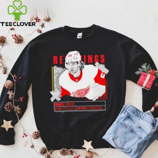 Moritz Seider number 53 Detroit Red Wings ice hockey player pose paper gift hoodie, sweater, longsleeve, shirt v-neck, t-shirt