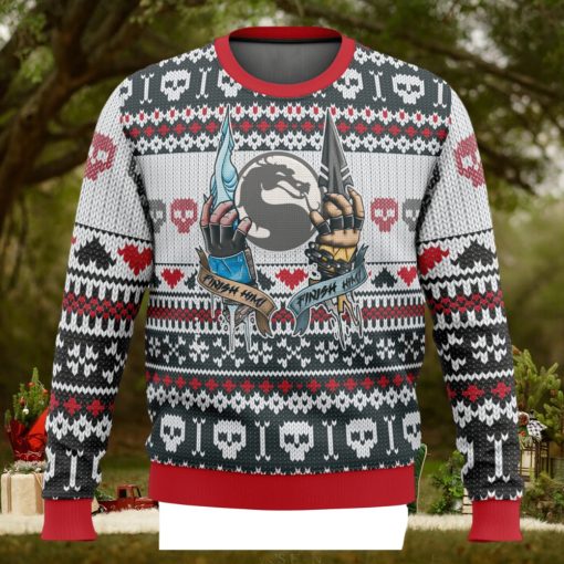 Mortal Kombat Finish Him Ugly Christmas Sweater