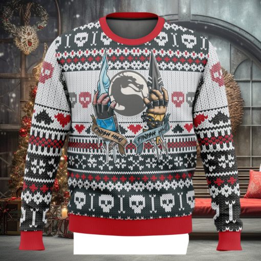 Mortal Kombat Finish Him Ugly Christmas Sweater