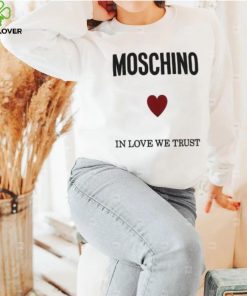 Moschino Logo Printed Crewneck T shirt 1 Moschino Logo Printed Crewneck T shirt