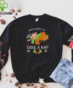 Most Likely To Take A Nap Family Matching Christmas Sloth T Shirt