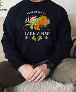 Most Likely To Take A Nap Family Matching Christmas Sloth T Shirt