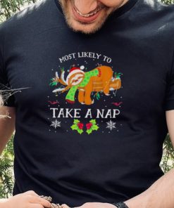 Most Likely To Take A Nap Family Matching Christmas Sloth T Shirt