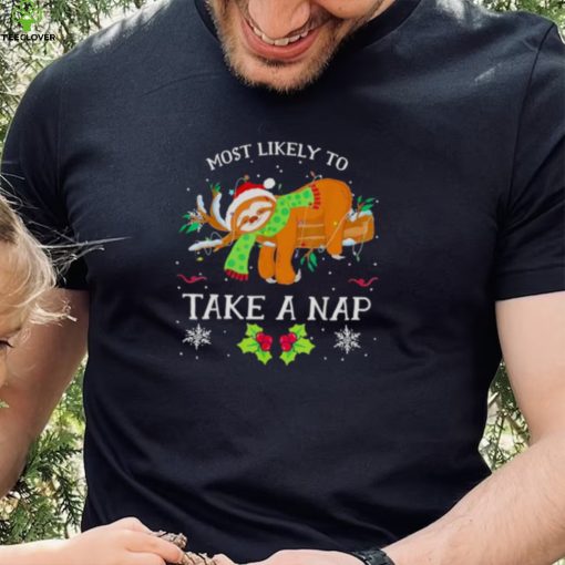 Most Likely To Take A Nap Family Matching Christmas Sloth T Shirt